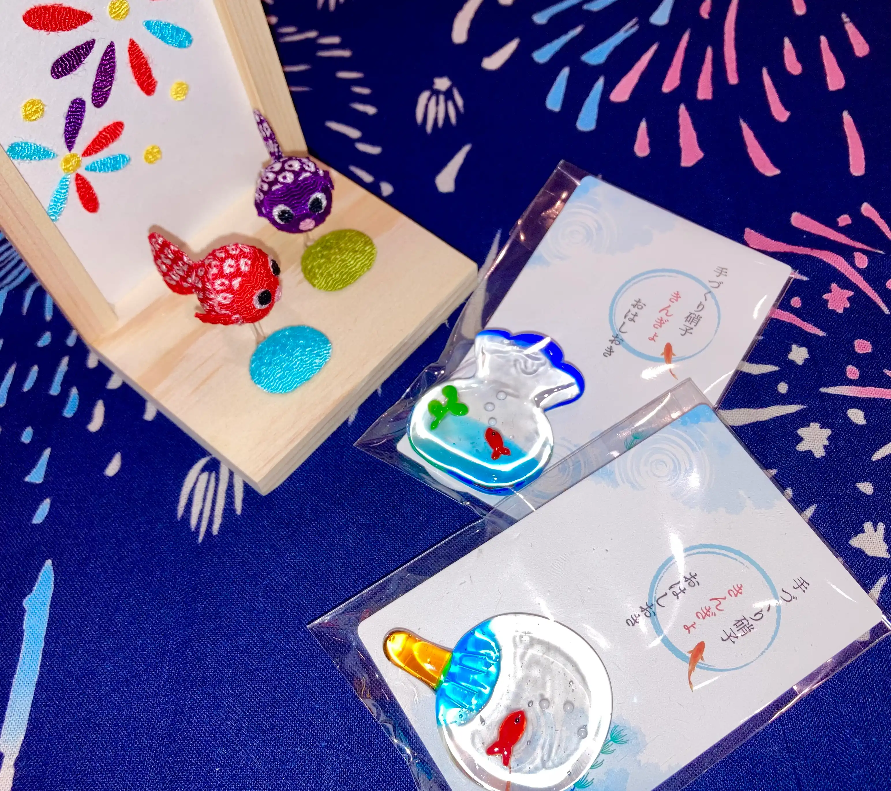 手作り硝子金魚お箸置き