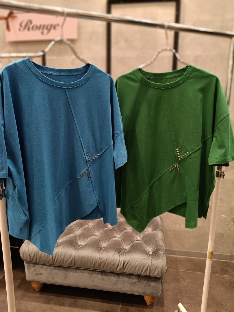 alice auaa アシンメトリー Tシャツ alice auaa 片袖アシンメトリー