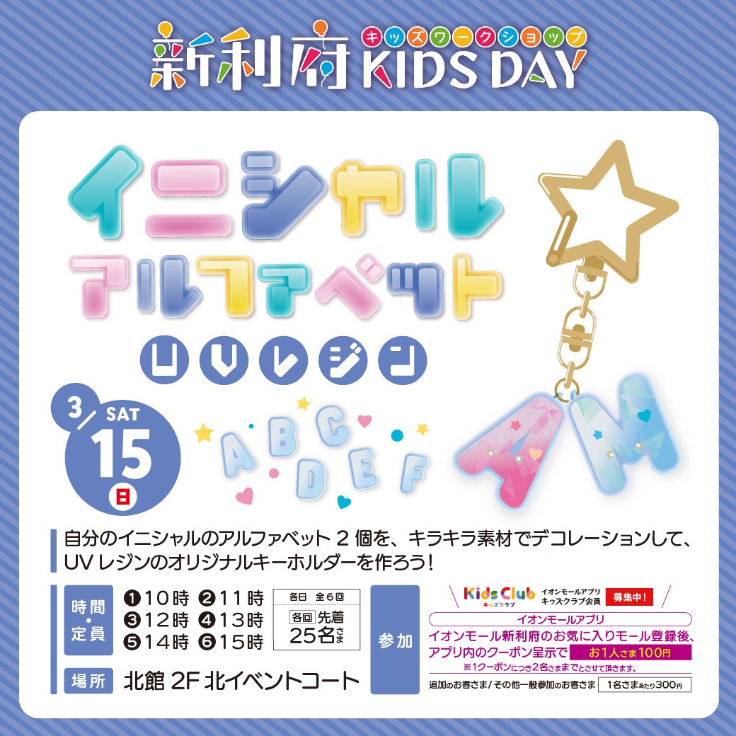 イニシャルアルファベットUVレジン