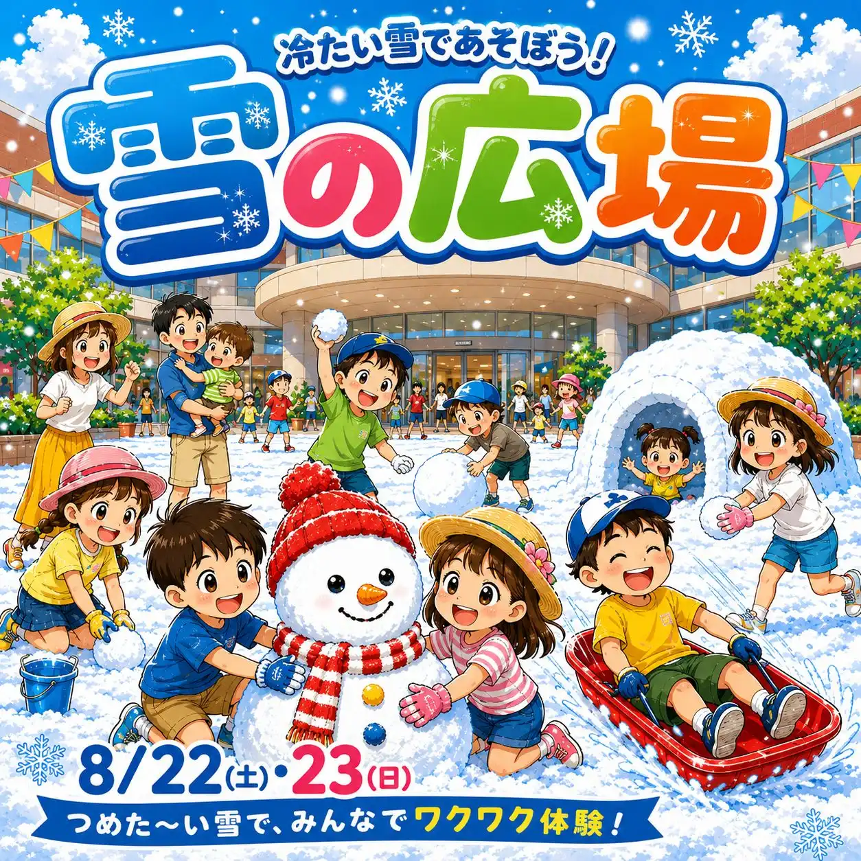 ひんやり！すずしい！『雪の広場』！