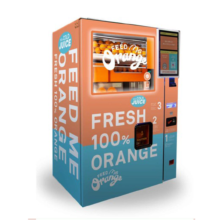 生絞りオレンジジュースマシンが登場！