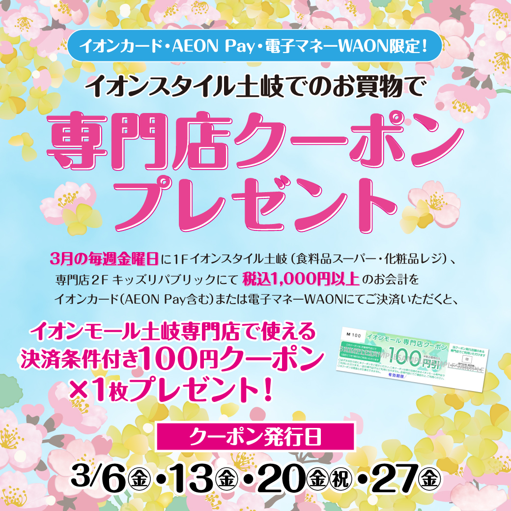 イオンカード・AEON Pay・電子マネーWAON限定！