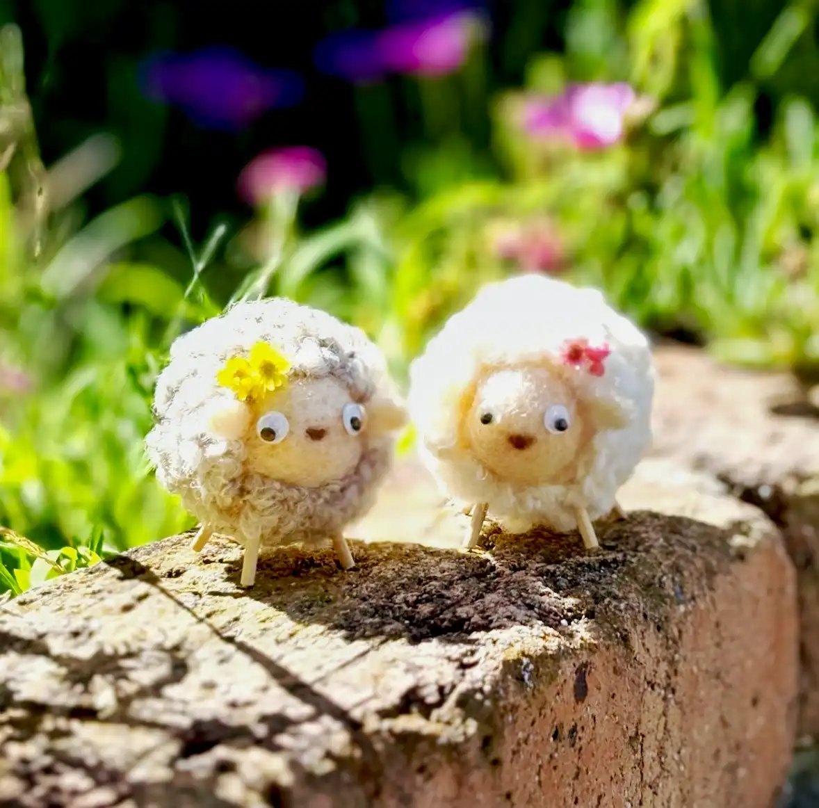 こども夏休み羊毛フェルト《かわいいふたごのひつじを作ろう 》