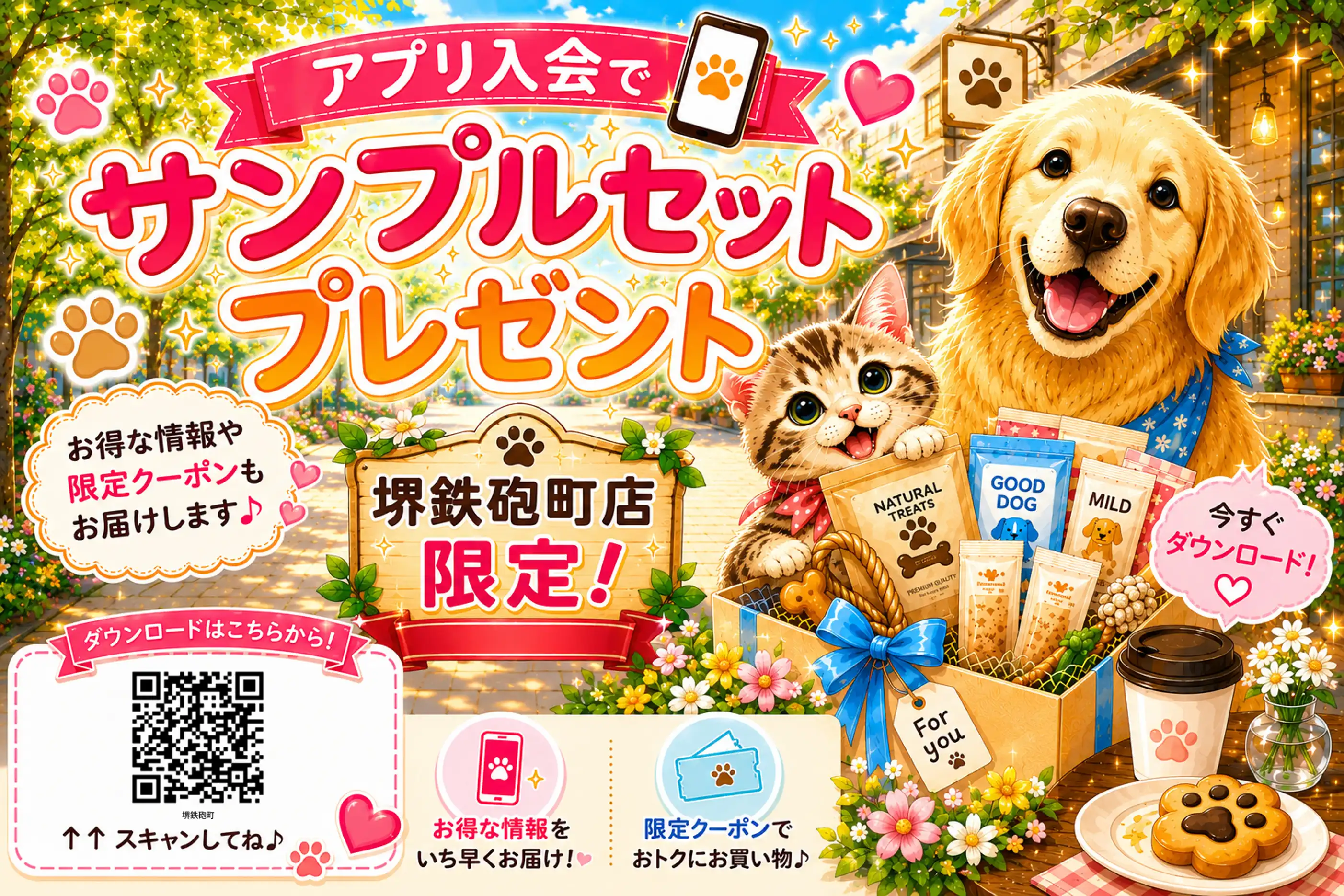 PETEMOアプリダウンロードでサンプルセットプレゼント！