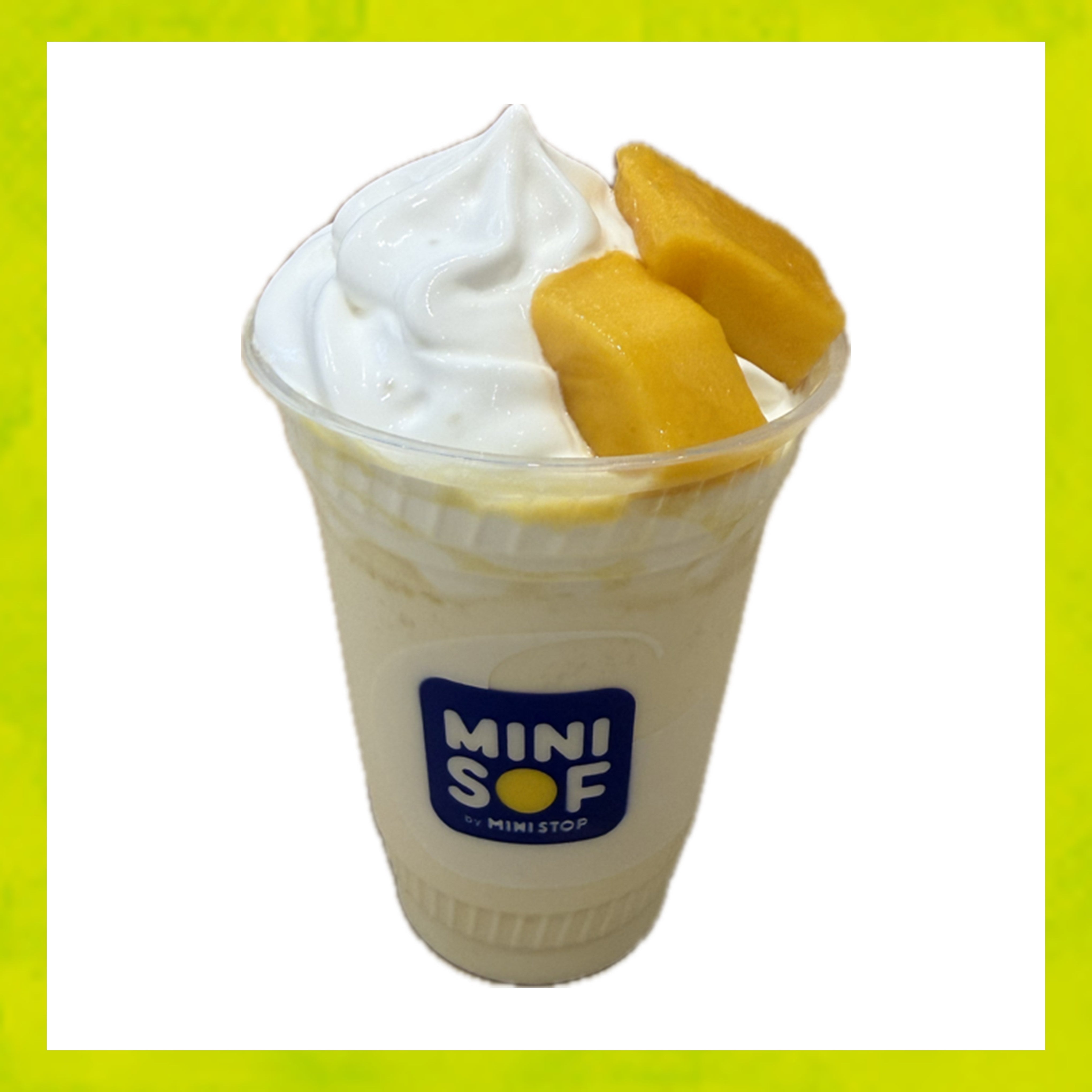 限定割引　［7月17日（金）～26日（日）］飲むソフトクリーム完熟マンゴー　通常価格から40円引き！本体価格601円（税込650円））