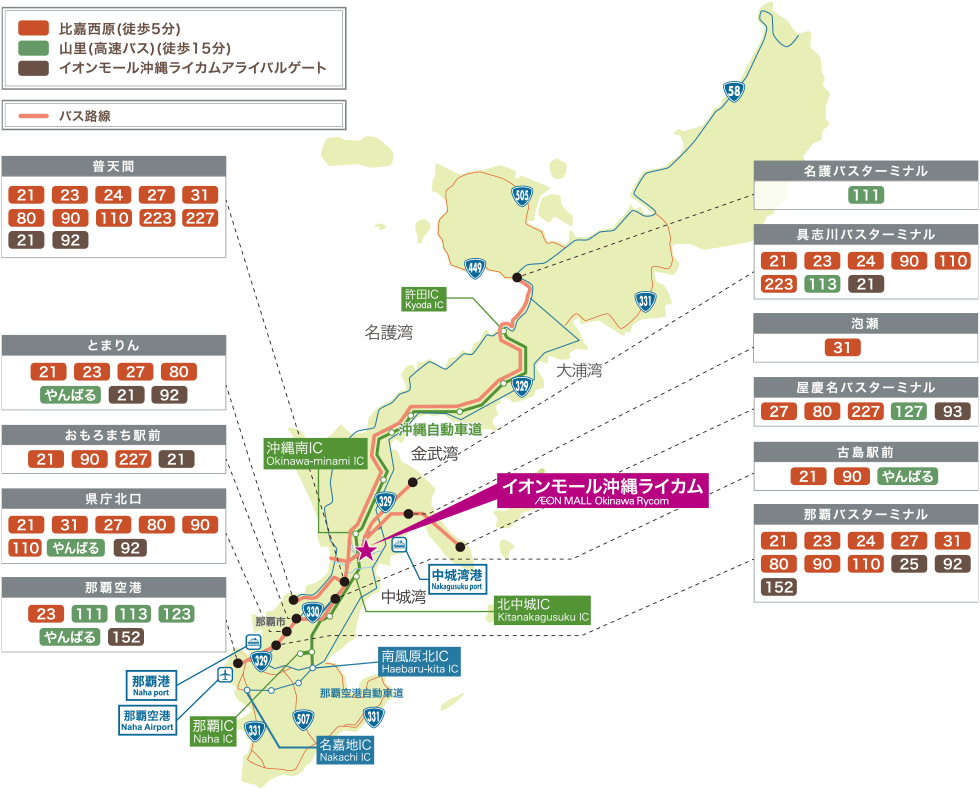 バスでお帰りのご案内