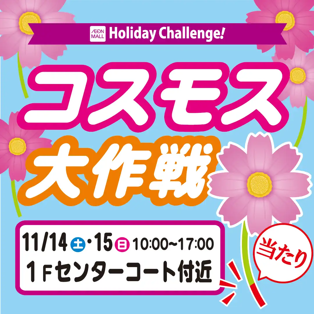 【Holiday Challenge!】コスモス大作戦