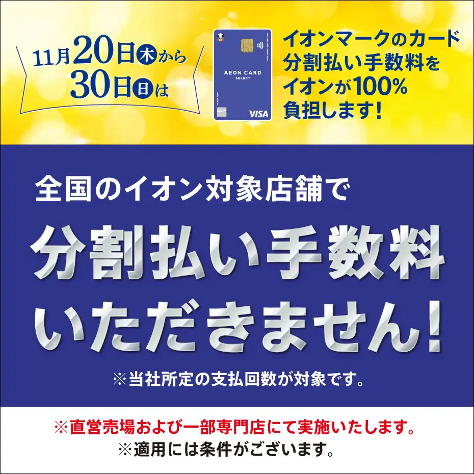 【毎月20日・30日】イオンカード分割払い金利手数料ゼロ