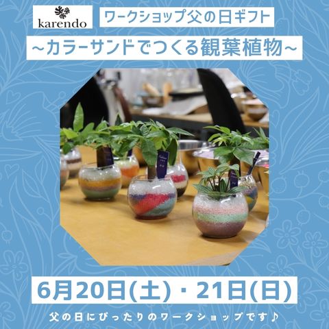 ワークショップ 父の日ギフト ~カラーサンドでつくる観葉植物~