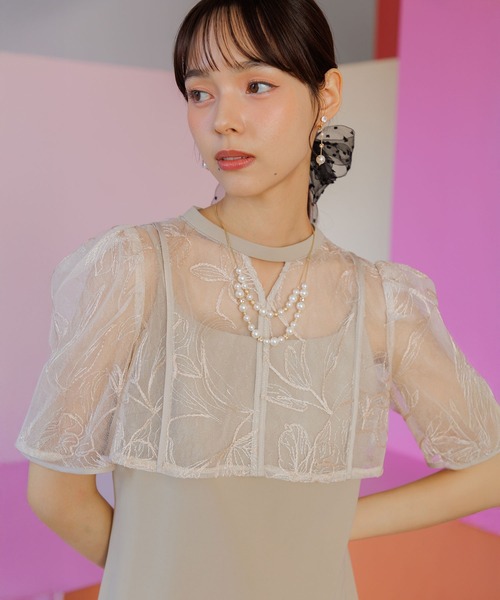 ニュース｜フラワー刺繍キーネックボレロ＆ラインキャミドレスセット