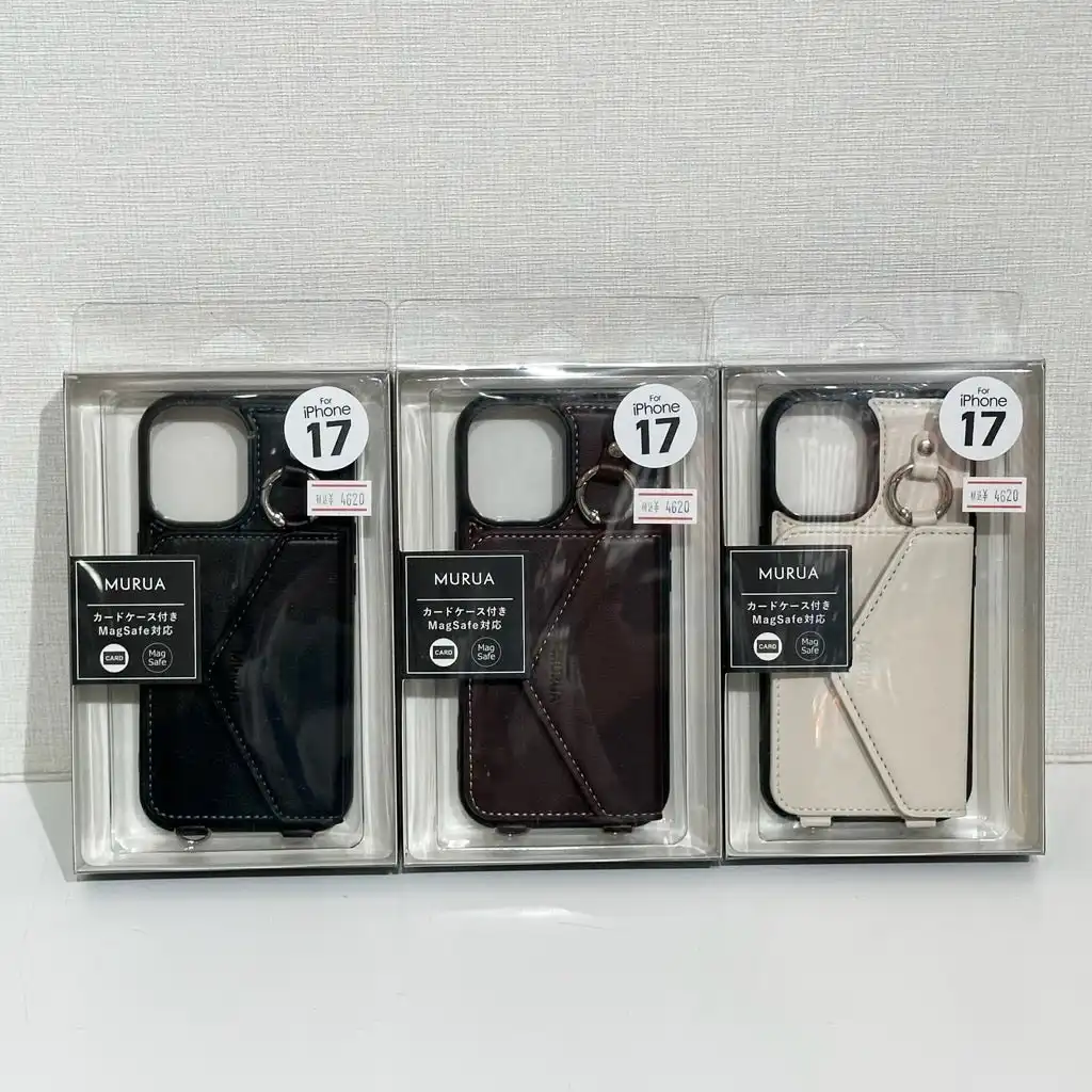 【新商品】MURUAカードケース付MagSafeケース