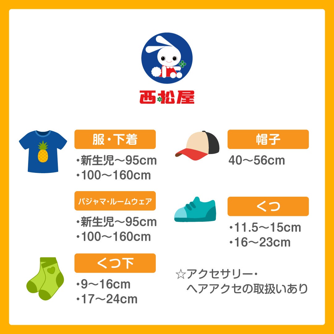キッズ取扱い