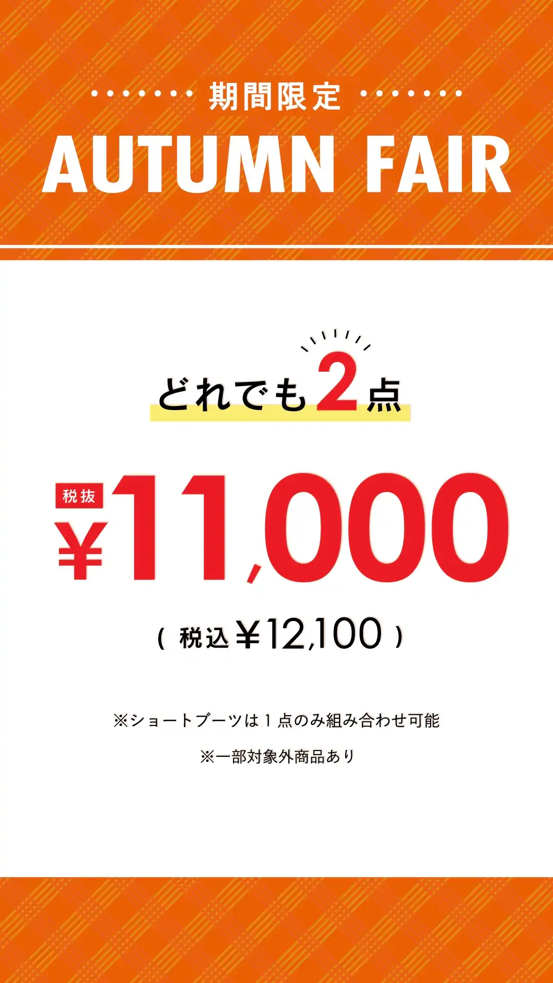 【SALE】どれでも2点11，000円(税込12，100円)