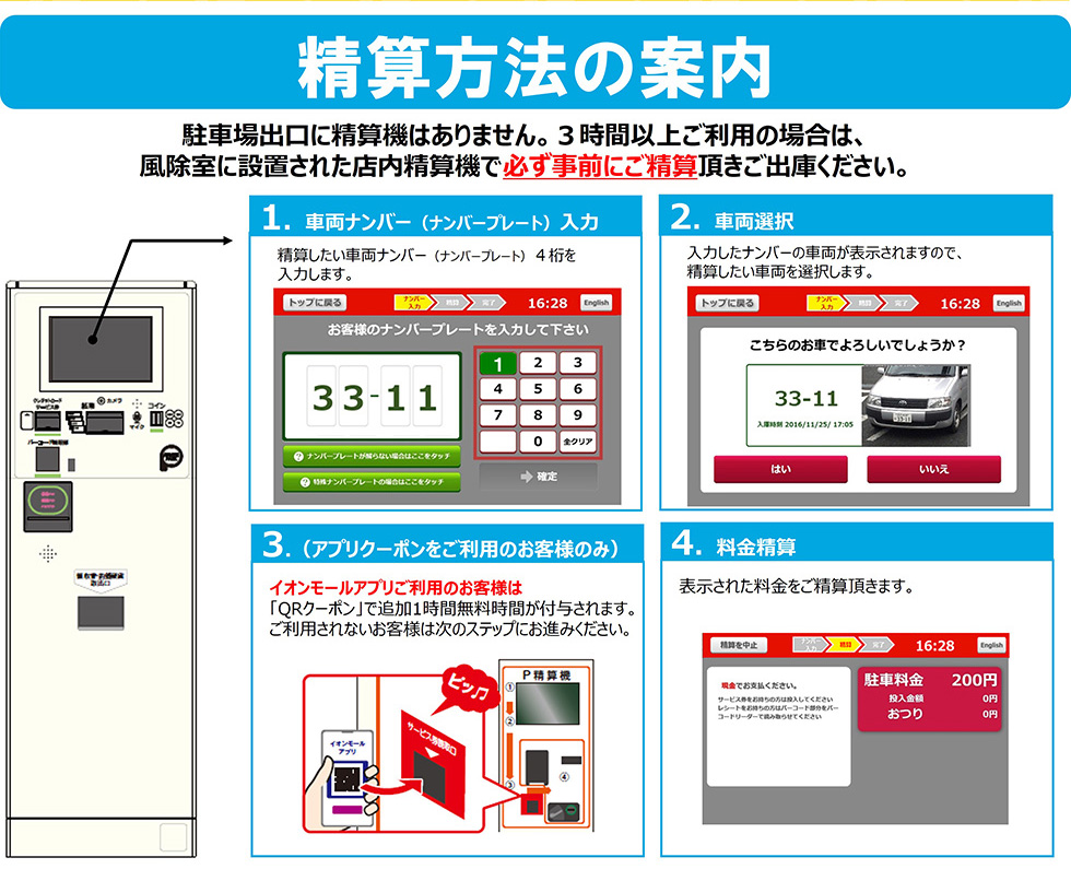 精算方法の案内