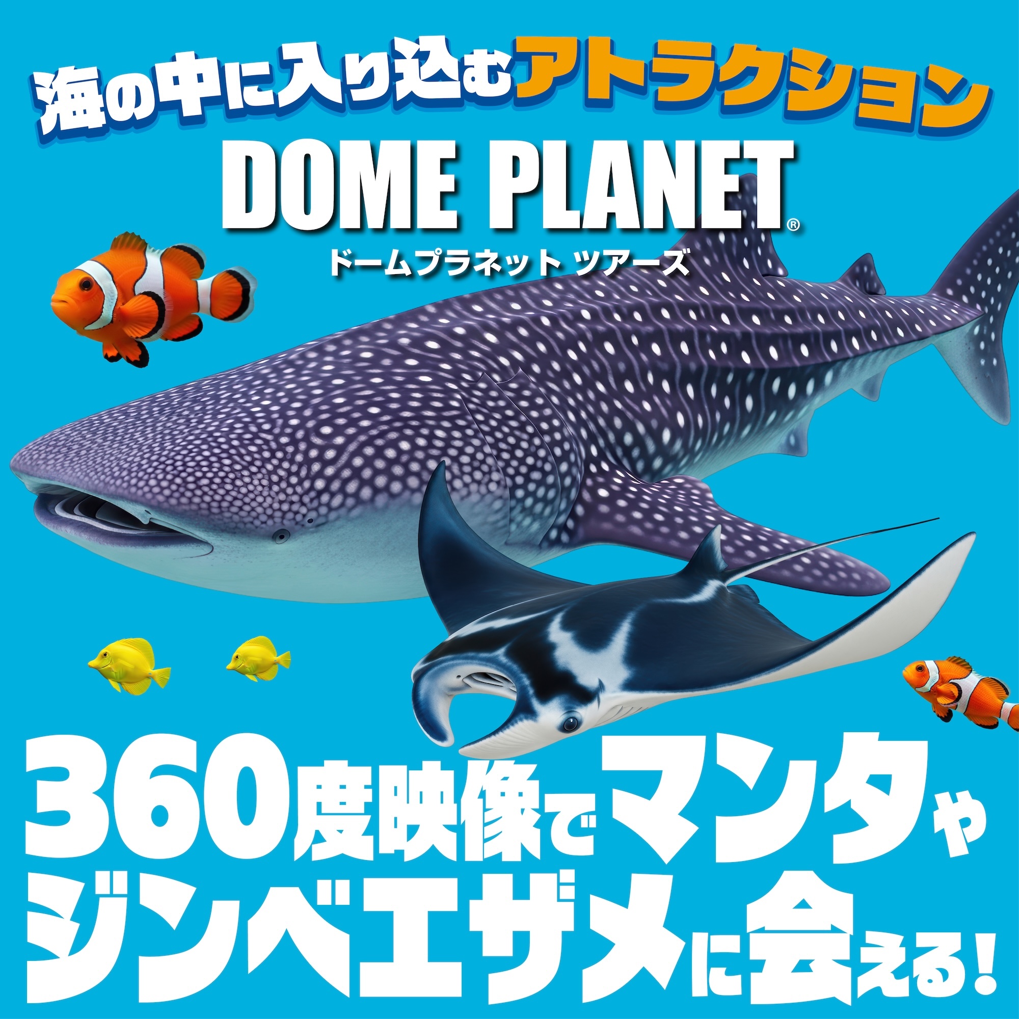 イオンホールが海の中に！！海の中に入り込む体験「ドームプラネットツアーズ」