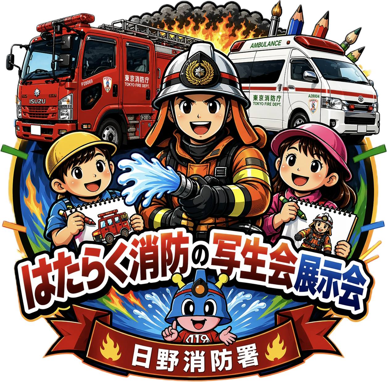 第75回 はたらく消防の写生会展示会