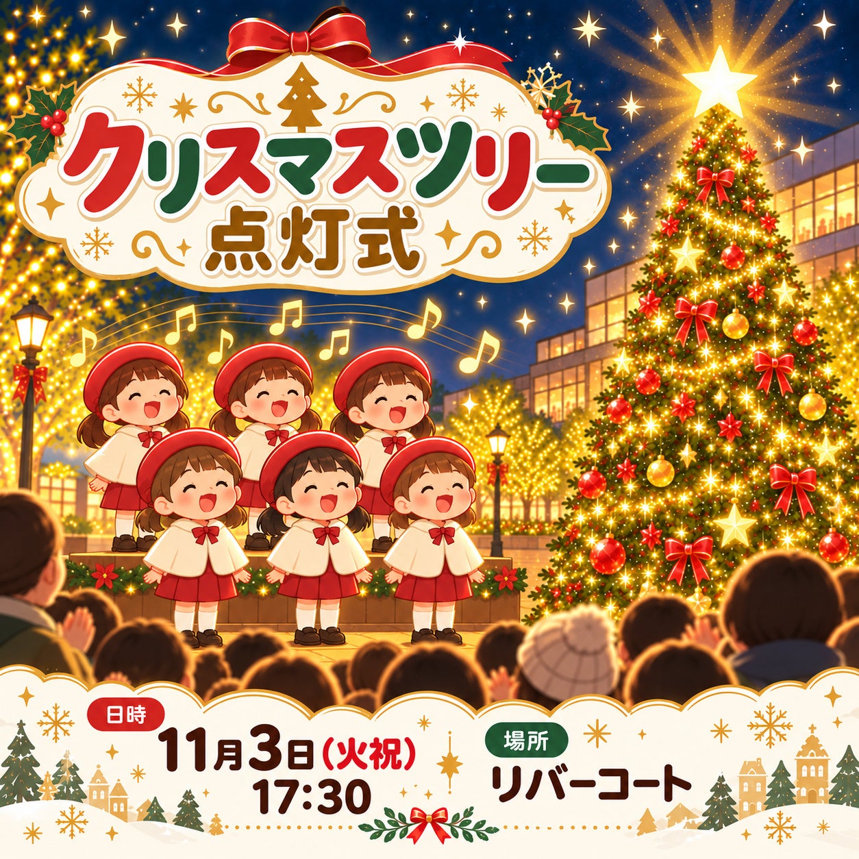 イベント｜クリスマスツリー点灯式｜イオンモール広島祇園