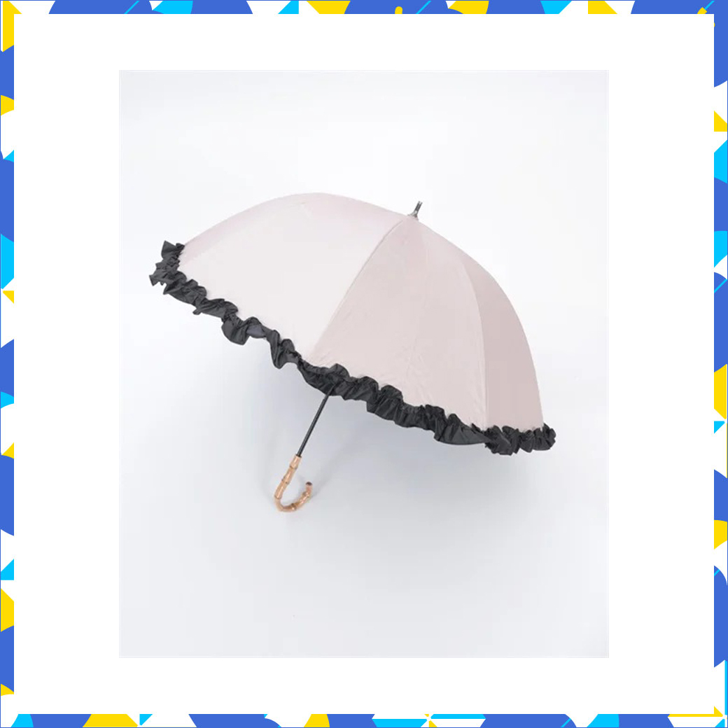 フリル使い晴雨兼用ショート傘