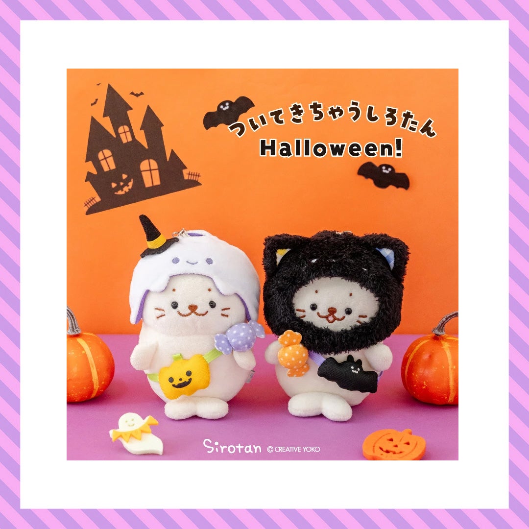 ①ついたん用ハロウィン小物 くろねこ　②ついたん用ハロウィン小物 おばけ