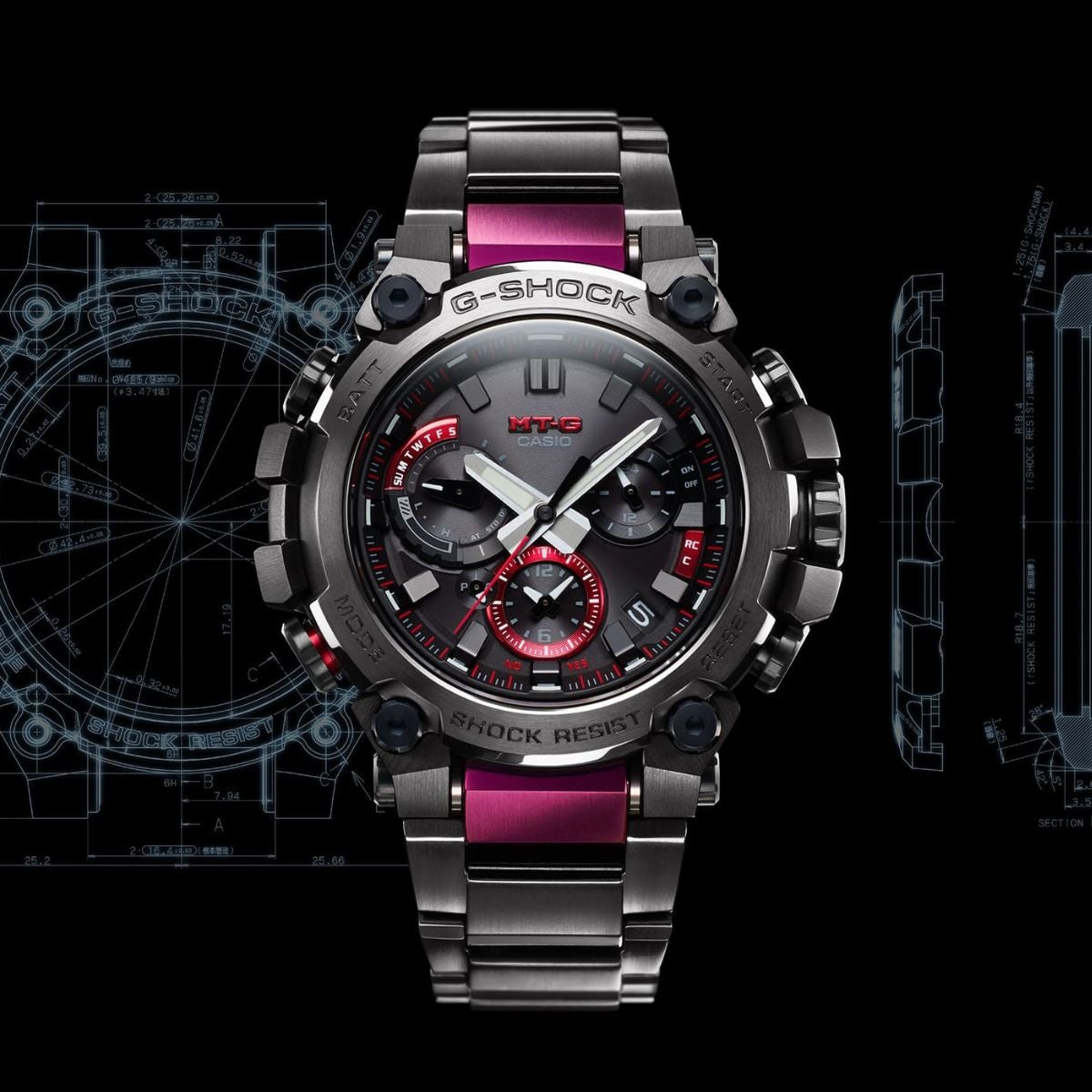 ク*マ様 40 G-SHOCK MT-G ブラック/レッド　動作品 ニュース｜ショップニュース｜高貴な黒×赤。G-SHOCK最高峰「MT-G」から