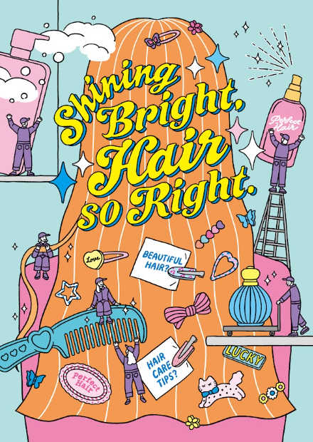 Shining Bright, Hair so Right.