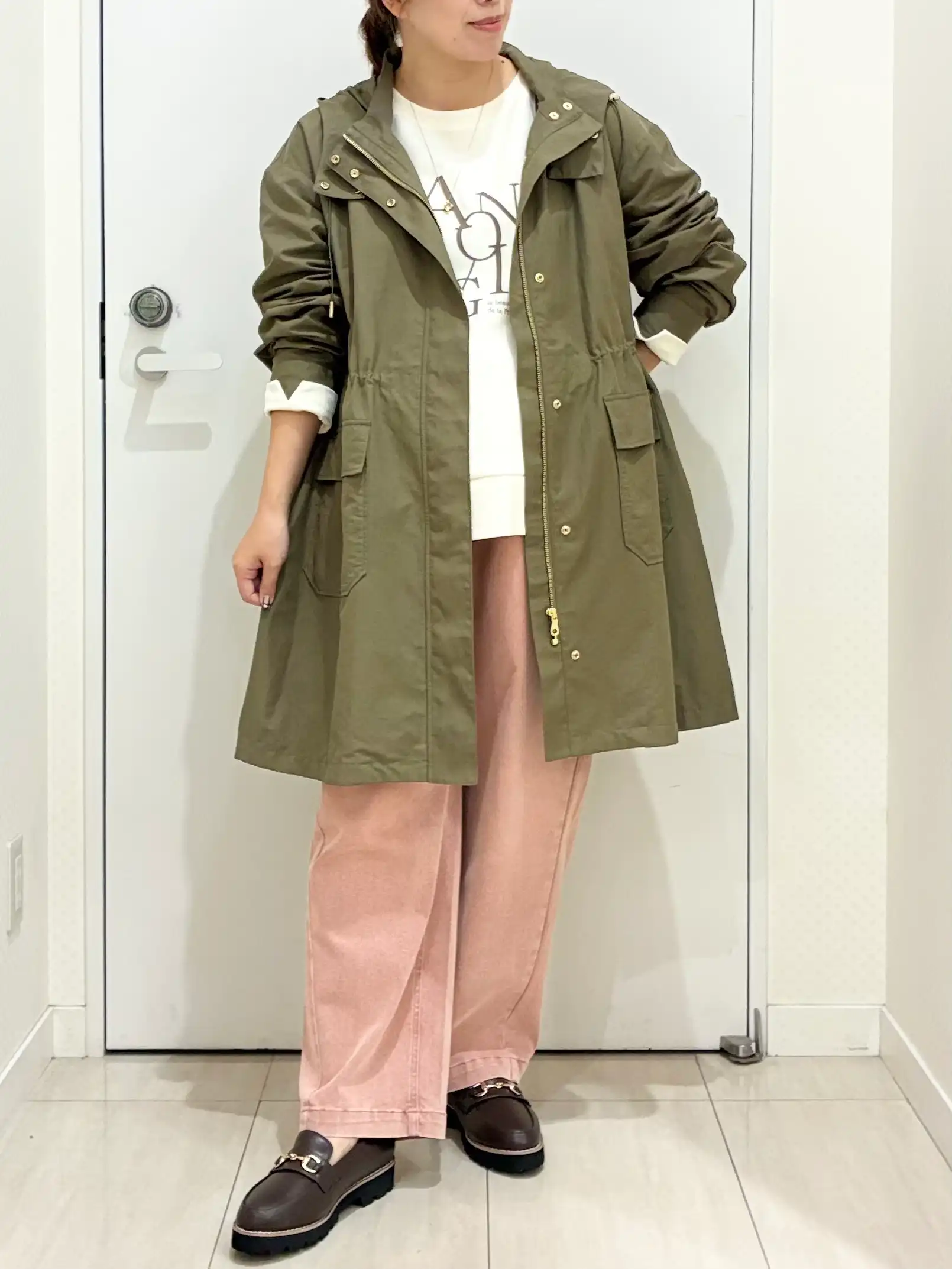 【大きいサイズ】モッズ風フーディ―コート