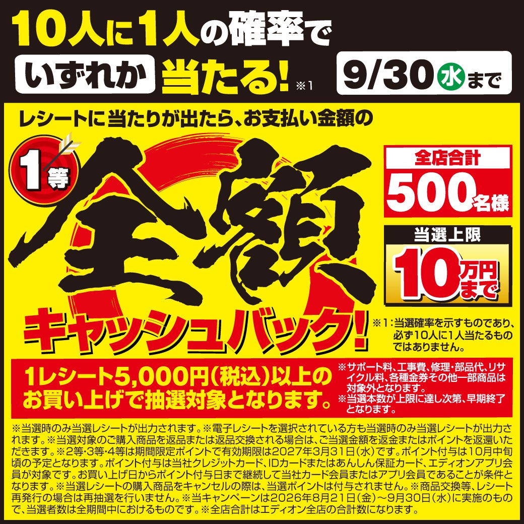 ニュース｜ショップニュース｜﻿エディオンスーパーSALE 決算還元