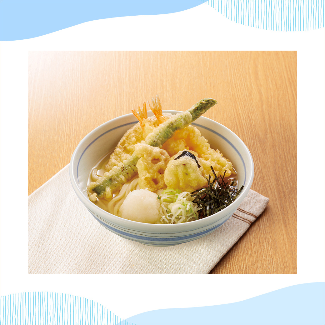 えび天おろし（うどん、そば）（冷、温） ～野菜天ぷらの盛り合わせ～