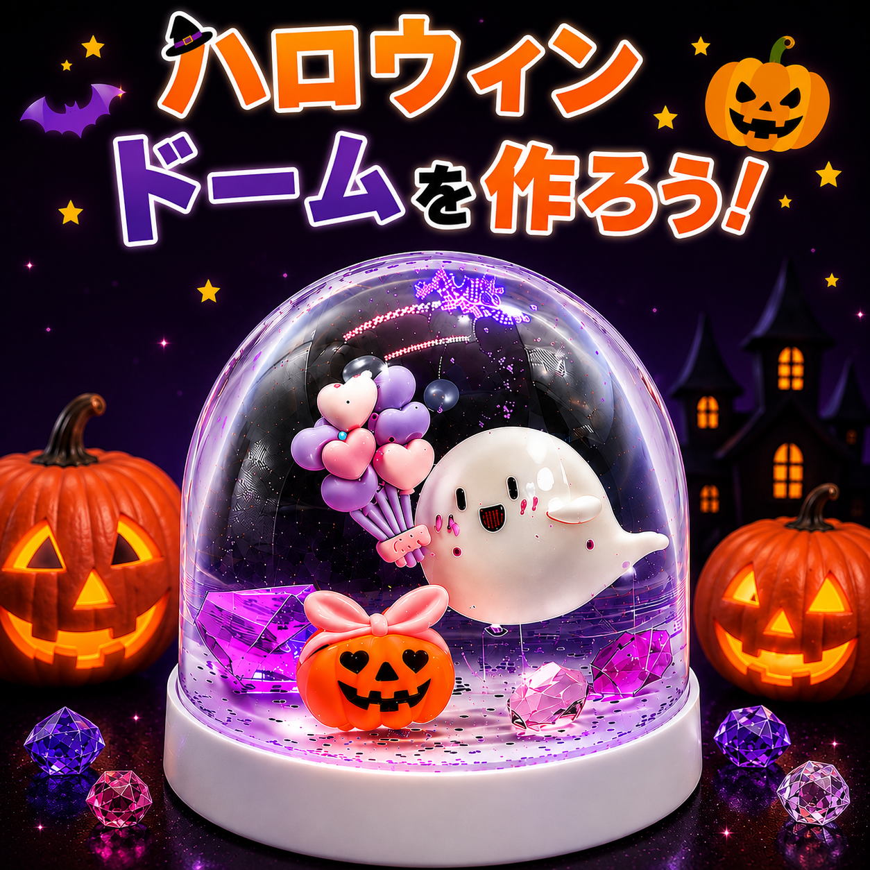 楽しく作ろう♪　手作りハロウィンドーム＆オルゴール