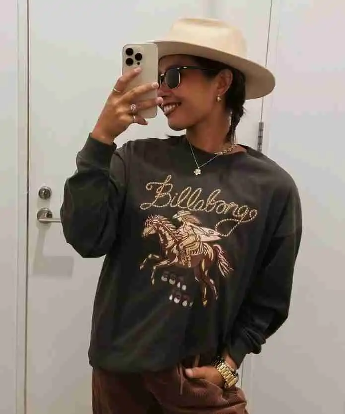 BILLABONG ウィメンズ GLOBAL GRAPHIC LS TEE ロンT 【接触冷感】【LOOSE FIT】【2026年秋冬モデル】