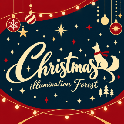 Christmas illumination Forest