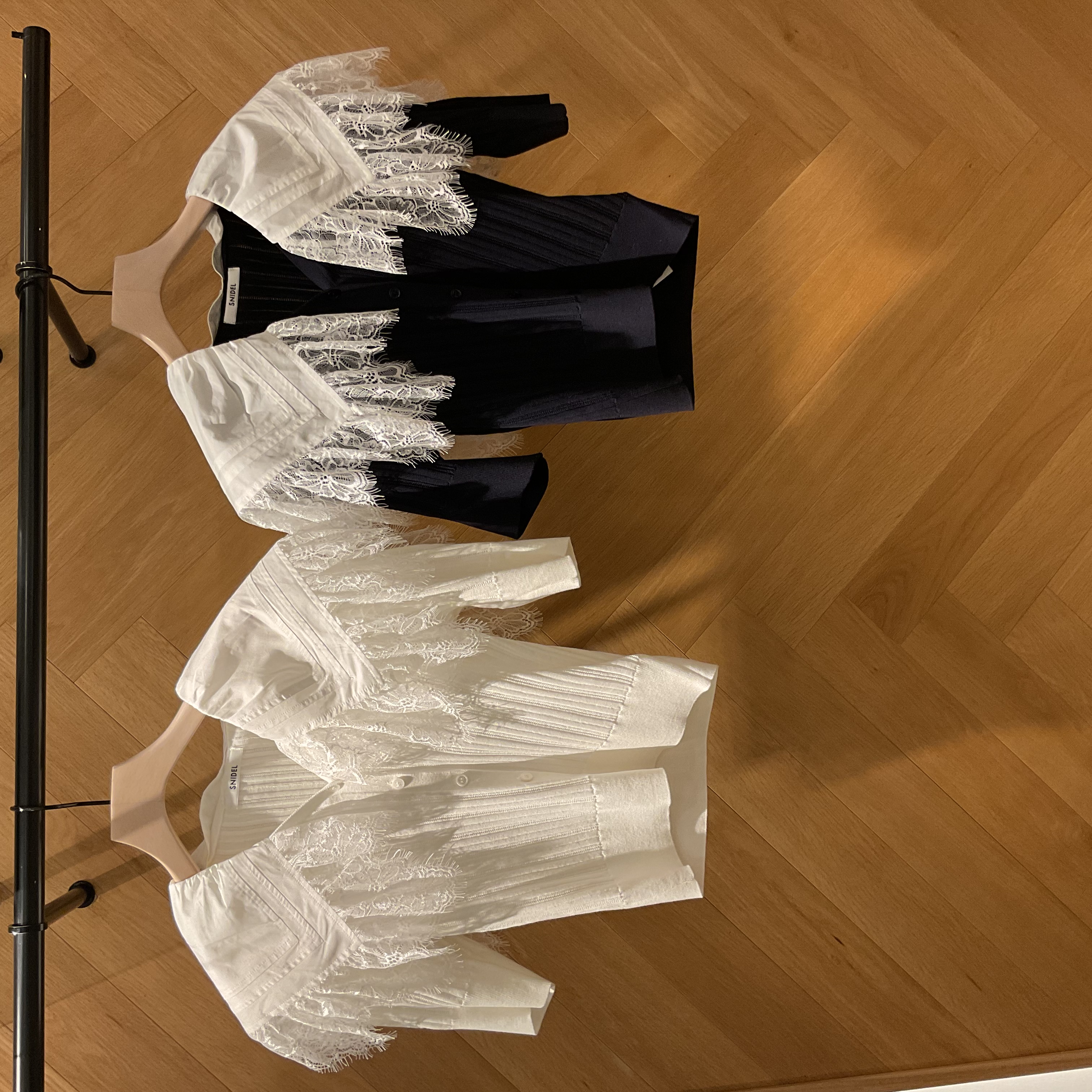 【SNIDEL】レースカラーデザインニットカーディガン