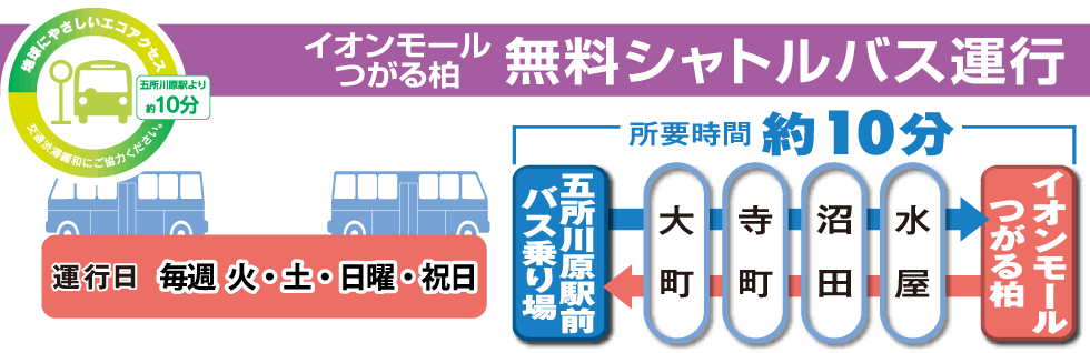つがる柏_アクセスガイド_シャトルバス