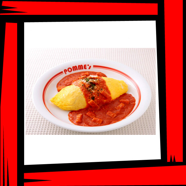 ベーコンとチーズの ハバネロトマトソースオムライス