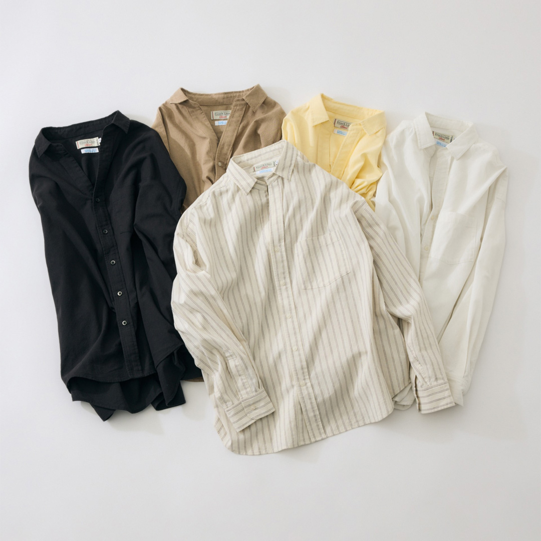 フレンチリネンCOOLMAXアーバンリラックスシャツ