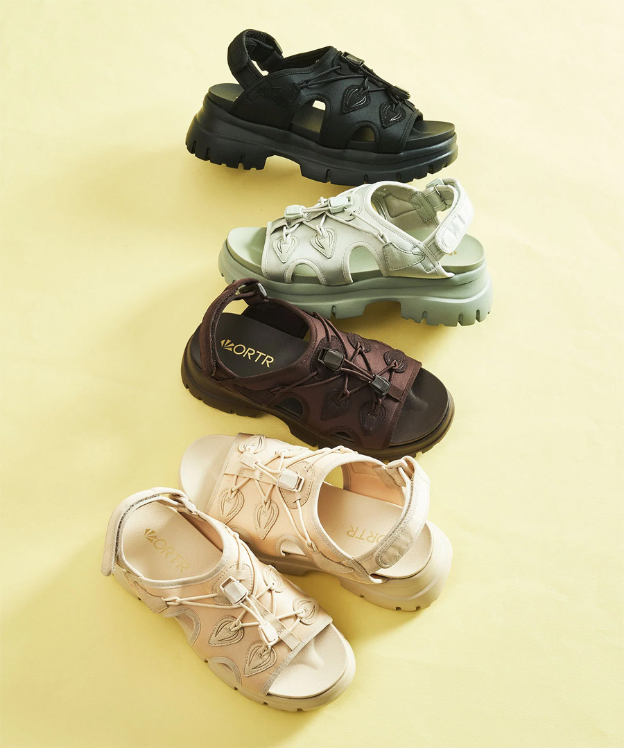 【新作】 厚底ナイロンスポーツサンダル