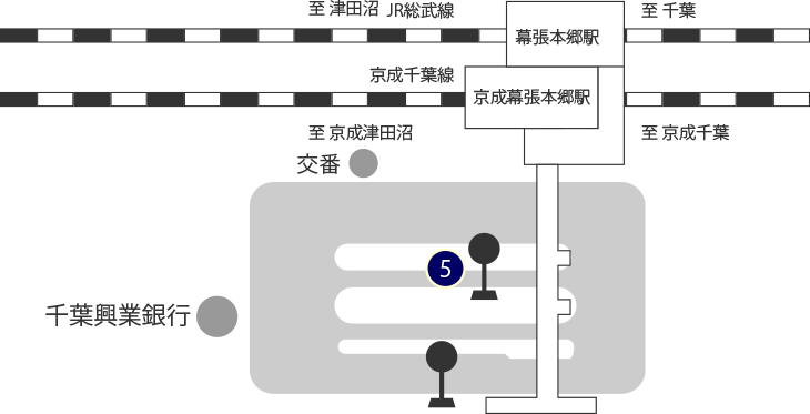 幕張本郷駅からお越しの方