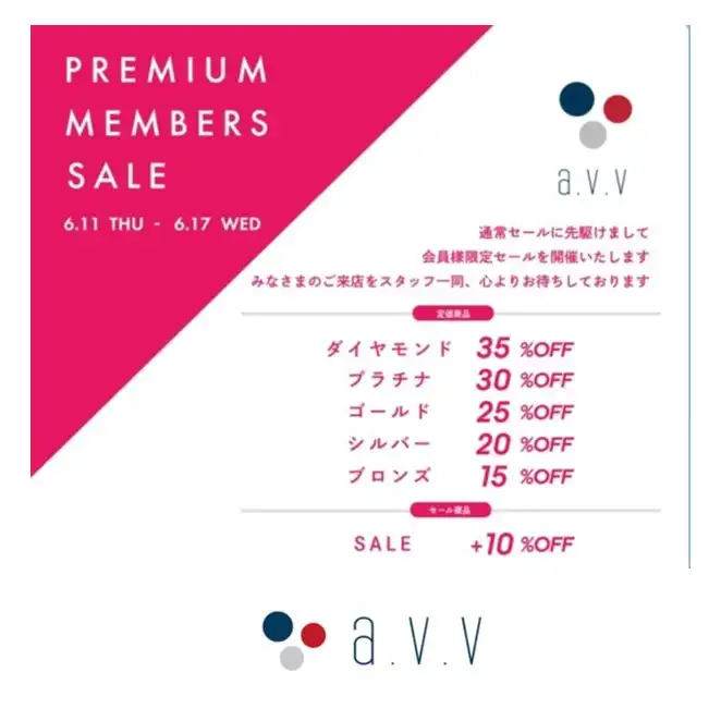 【a.ｖ.ｖ】プレミアムメンバーズセール