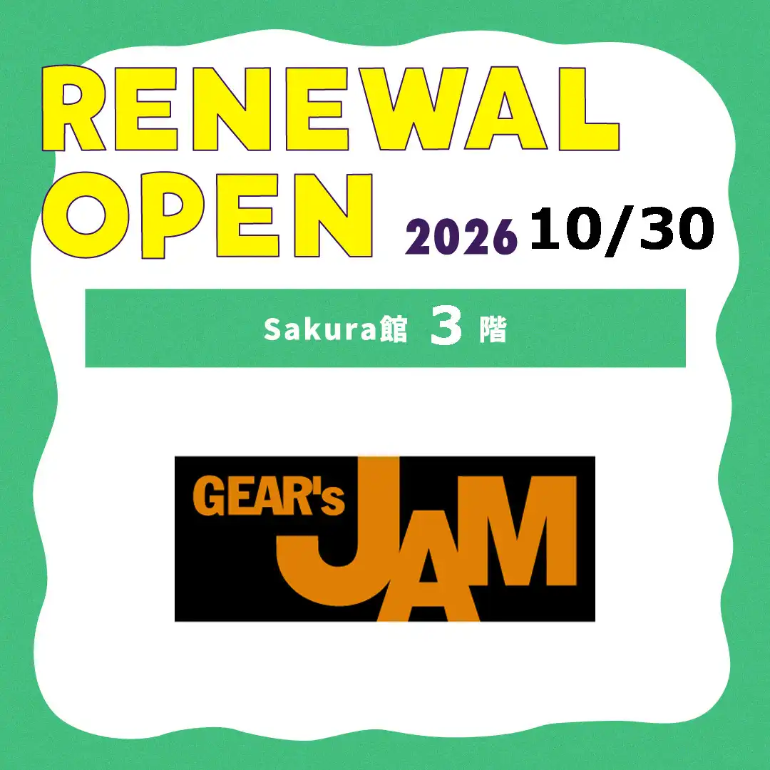 Gear's JAM　2026年10月30日(金)　RENEWAL OPEN