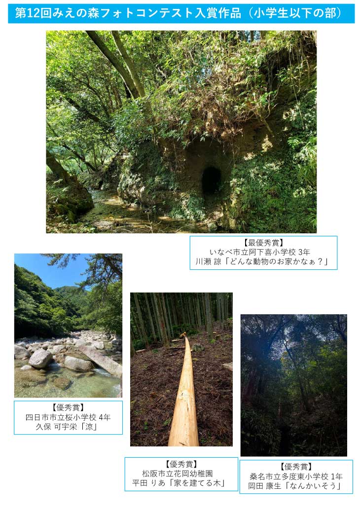 第12回みえの森フォトコンテスト入賞作品展