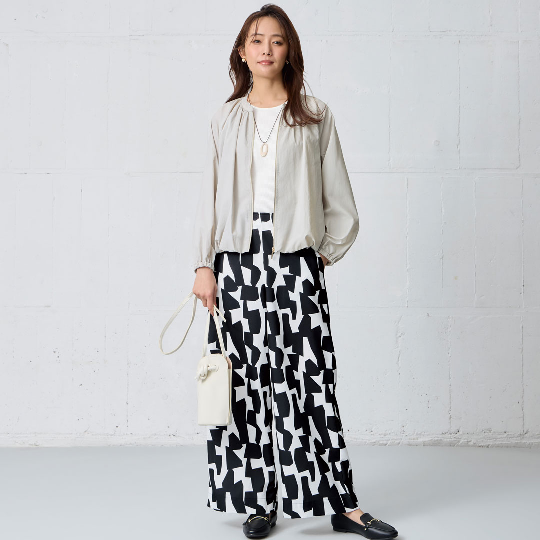 はっ水UVカットバックギャザーブルゾン