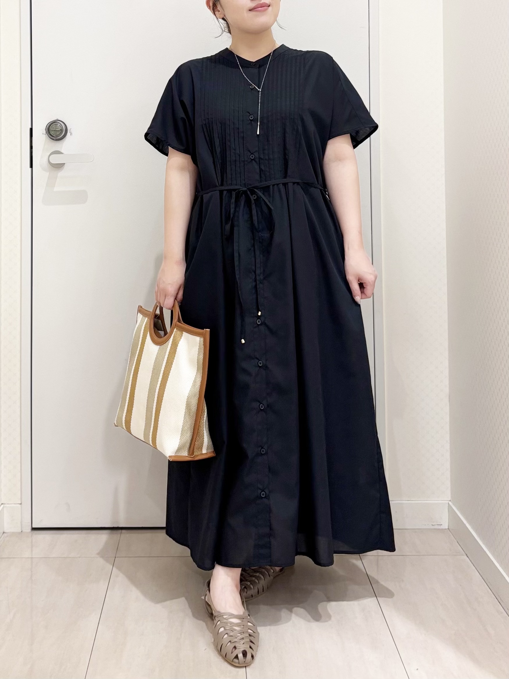【大きいサイズ/a.v.v×eur3】ピンタックワンピース