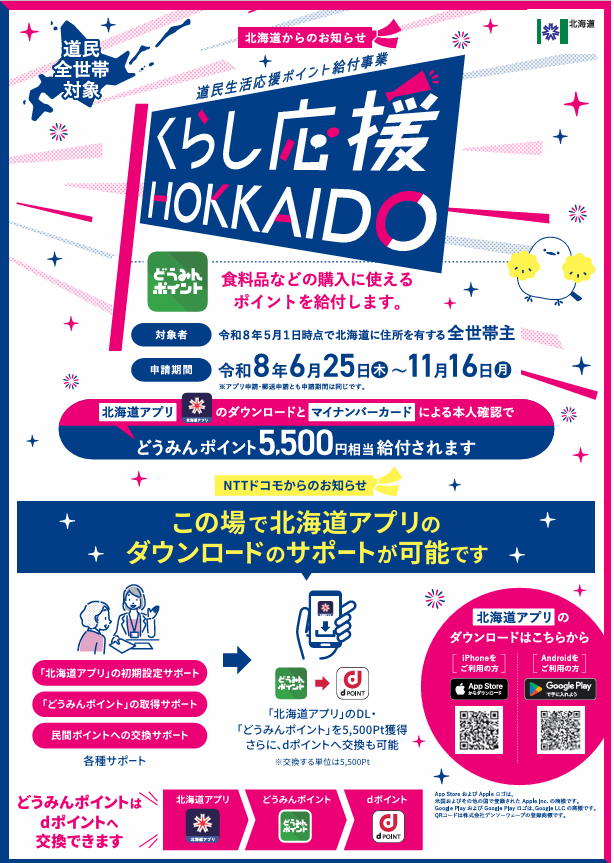 道民生活応援ポイント給付事業サポート