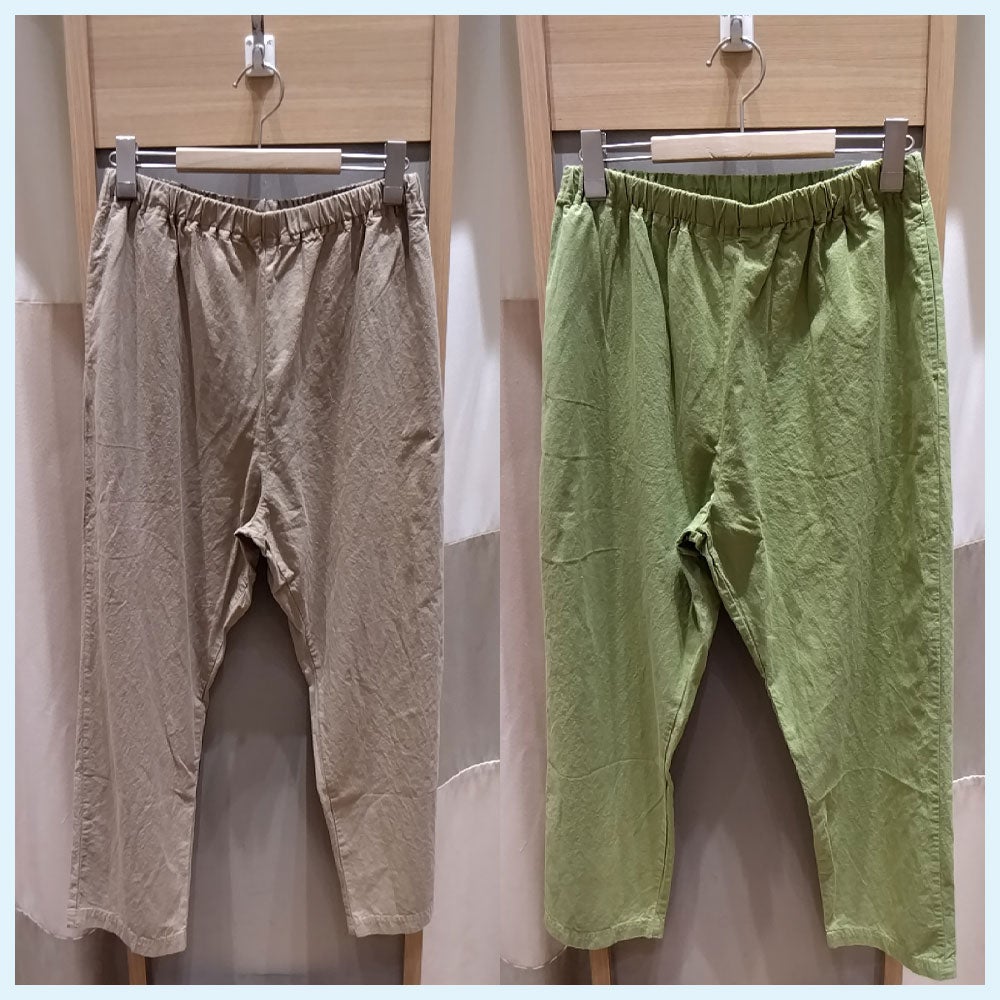 【クールコットン】柄アソートテーパードパンツ