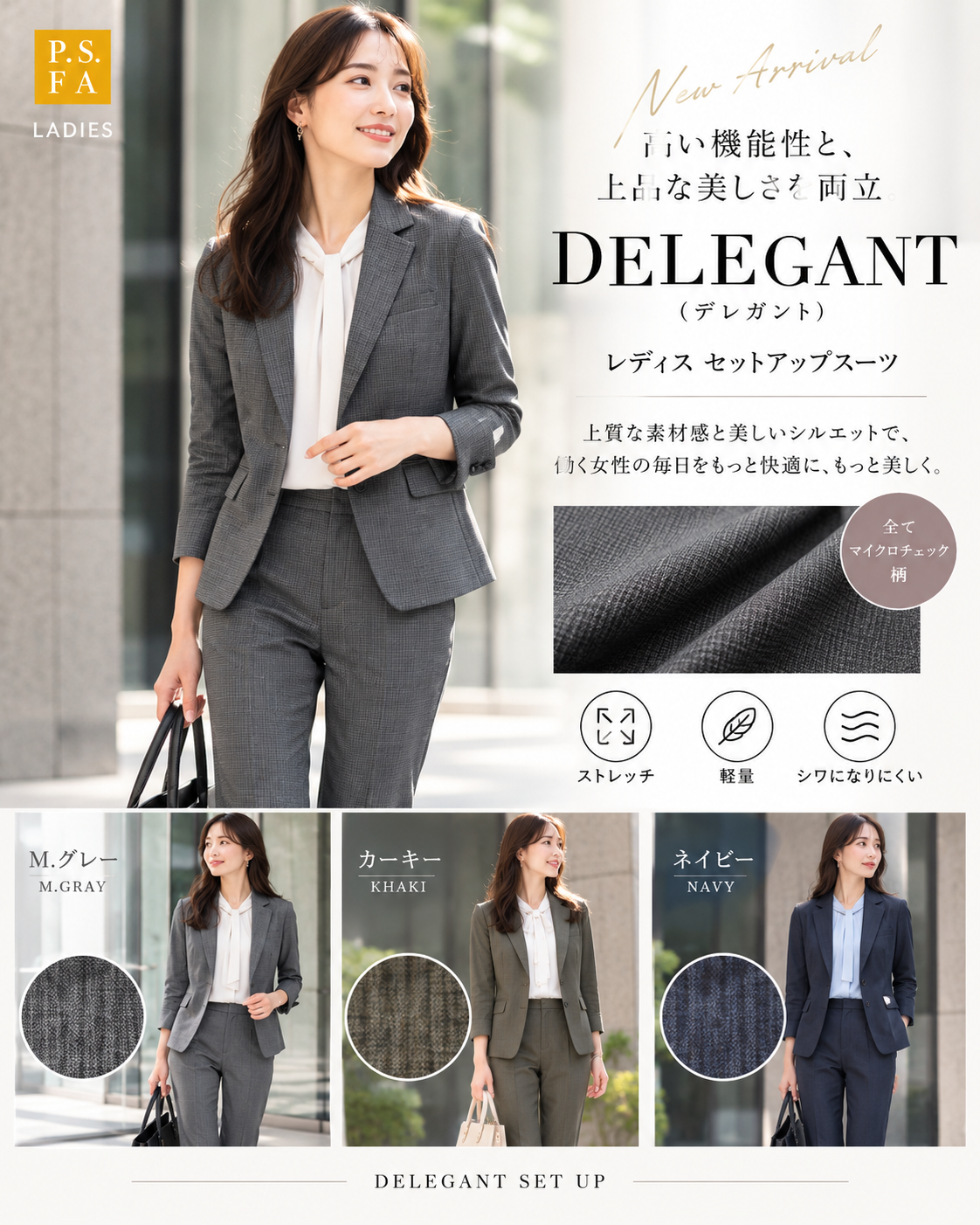 ☆ストレッチ抜群　レディス秋冬スーツ☆