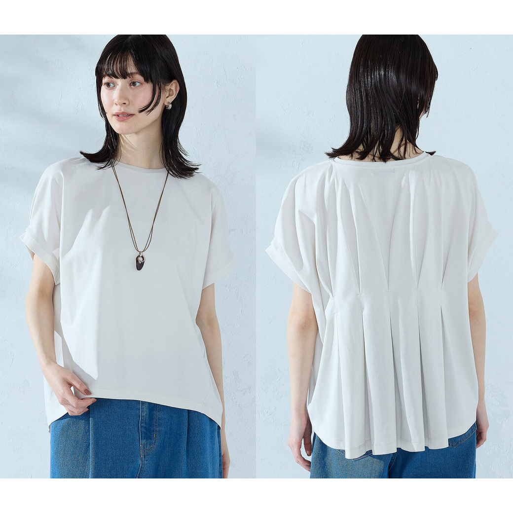 【接触冷感】バックタックTシャツ