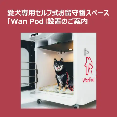 愛犬専用セルフ式お留守番スペース 「Wan Pod」設置のご案内