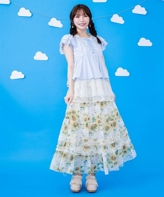 この夏ぴったり♪ひまわり柄スカート