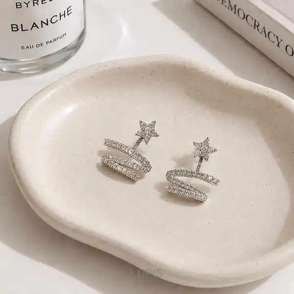 スター×Sラインバックキャッチピアス