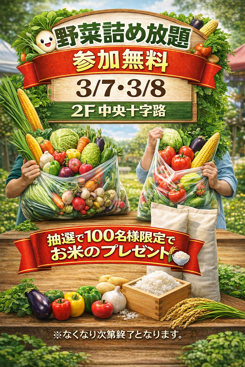 野菜詰め放題イベント